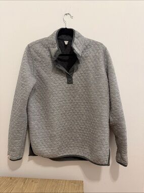Marine Layer Men's Quilted Grey Pullover Sweater Medium Reversible